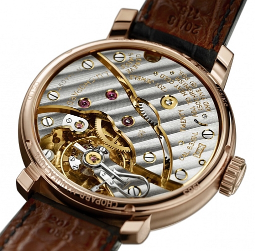 Chopard L.U.C 1963 Chronometer in 18-karat rose gold (sapphire case back)