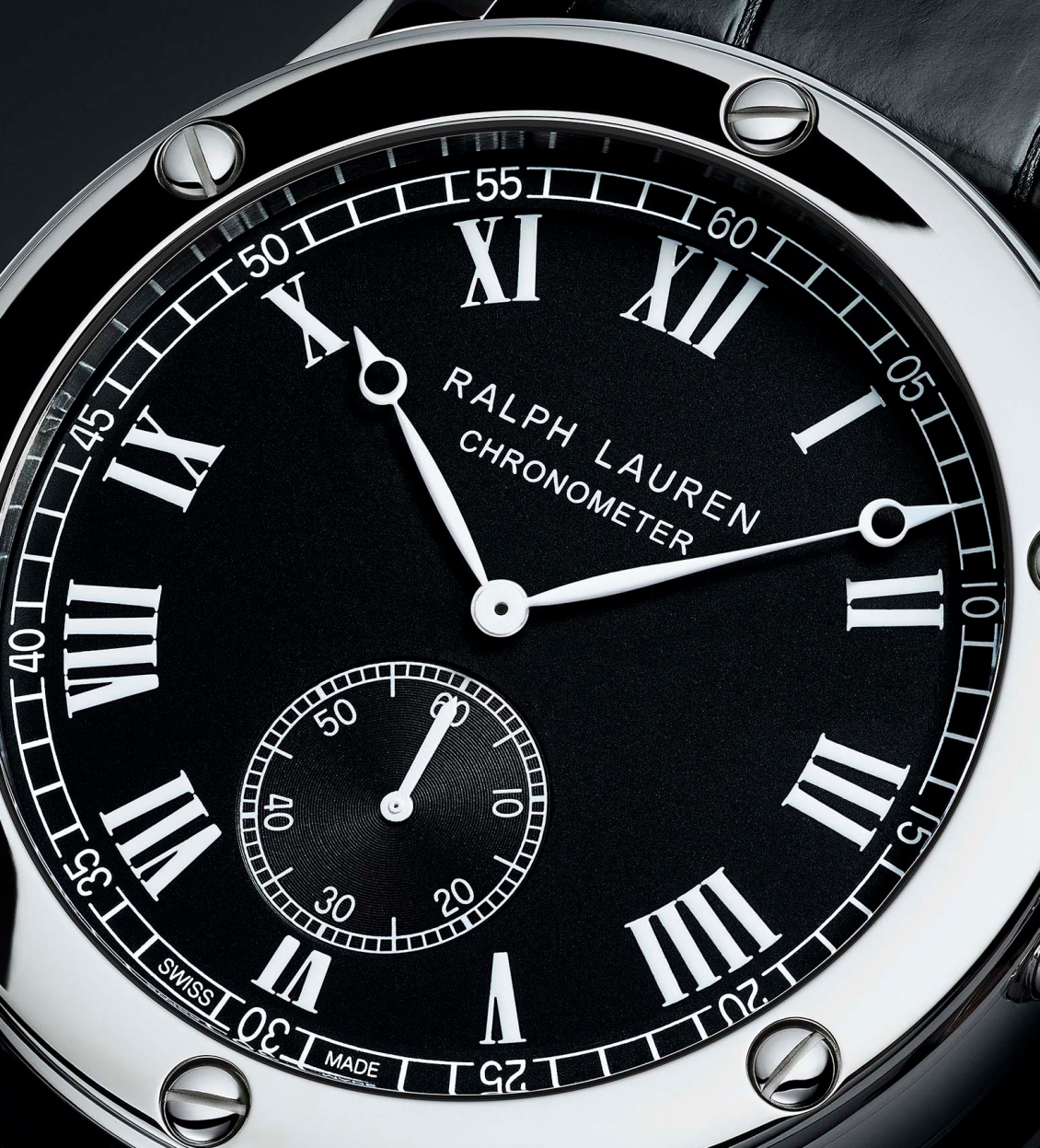 Ralph Lauren Sporting Classic Chronometer (fragment: black dial and bezel)