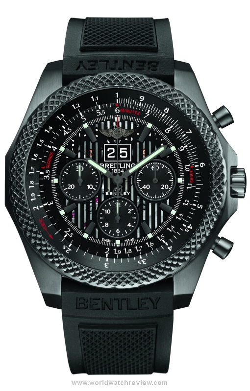 Breitling for Bentley 6.75 Midnight Carbon (front view)