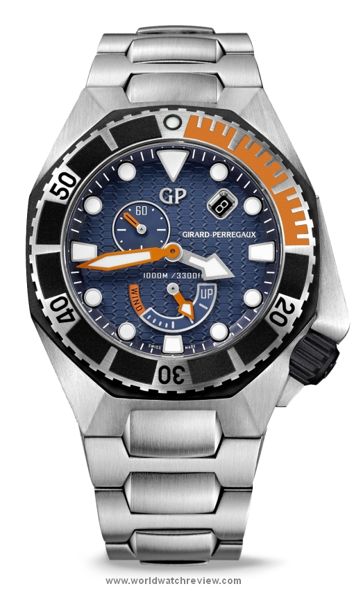 Girard-Perregaux Sea Hawk Cobalt Blue (steel bracelet, 49960-19-431-11A)