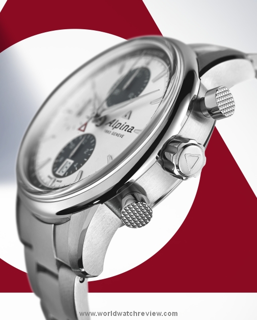Alpina Alpiner Chronograph (stainless steel bracelet, side view)