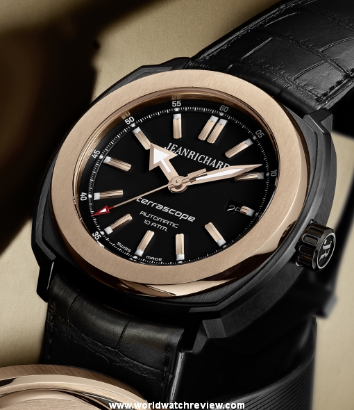 JeanRichard Terrascope Black DLC Steel and Rose Gold (black dial)