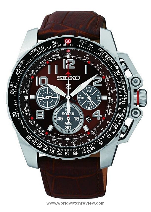 Seiko Prospex Solar Pilot Quartz Chronograph in steel SSC279