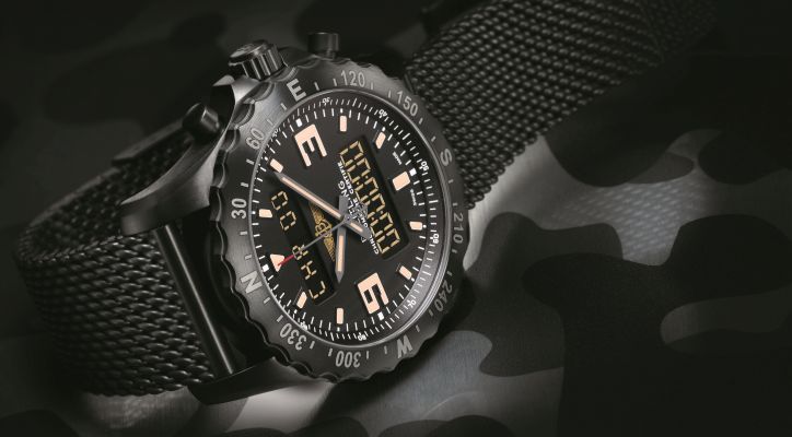 Breitling Chronospace Military (ref. M7836622.BD39.100W.M20BASA.1) superquartz chronograph wristwatch