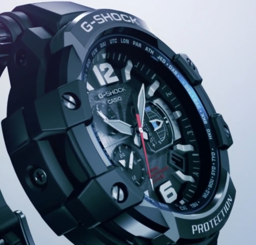 Casio G-Shock GravityMaster GPW 1000 (dial, angle)