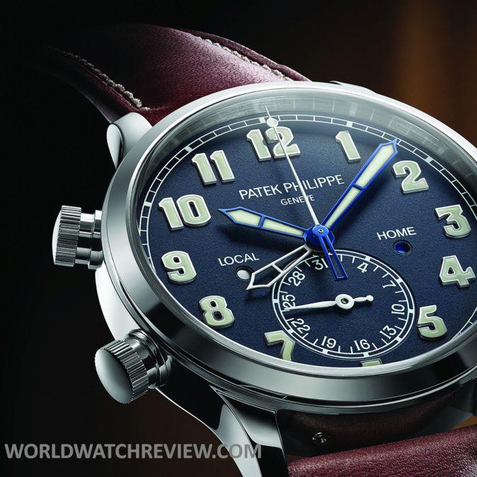 Patek Philippe Calatrava Pilot Travel Time (dial and bezel)