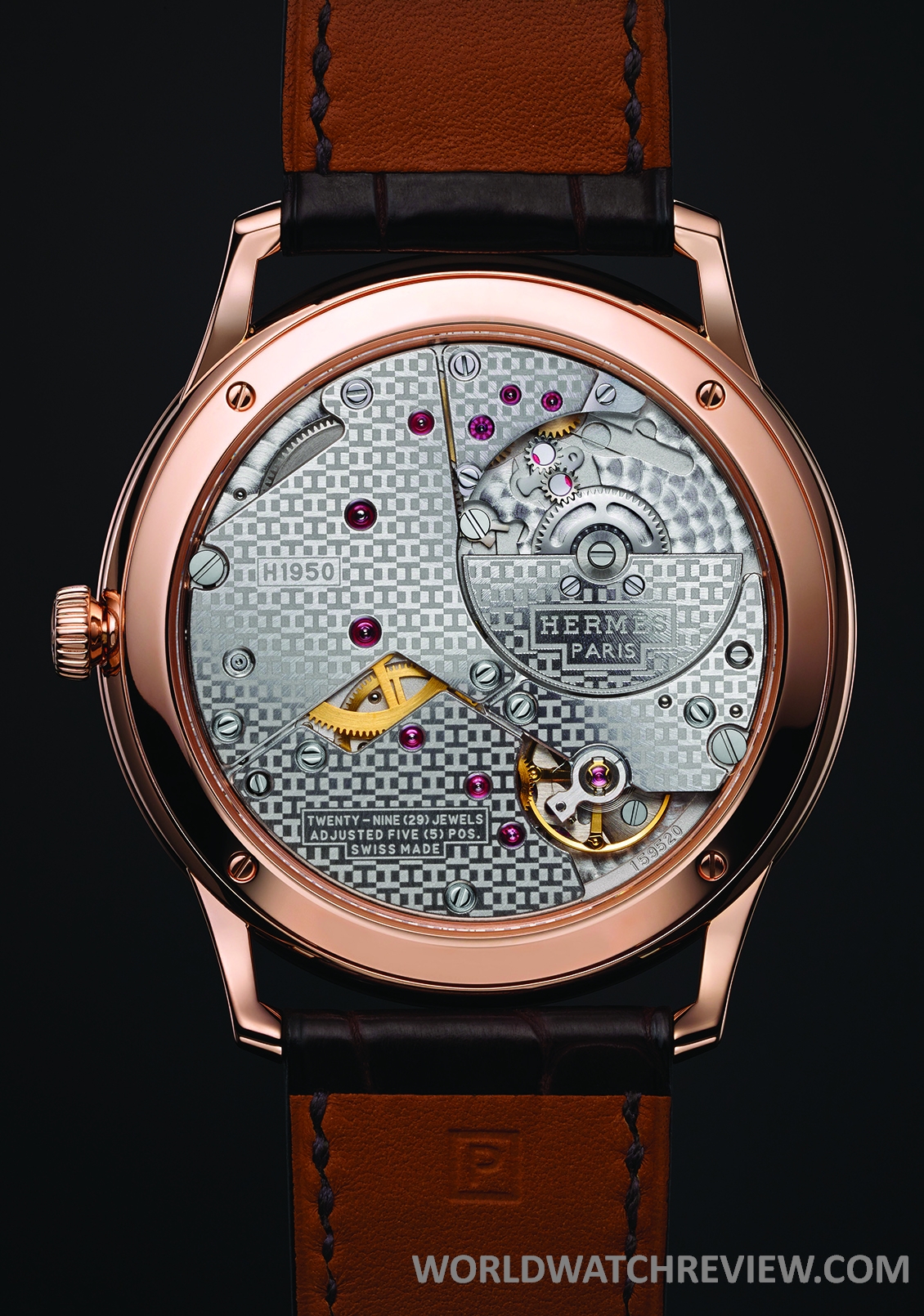 Slim d'Hermes Automatic in rose gold (sapphire back)