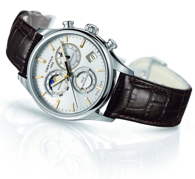 Certina Chronographe DS-8 Phase de Lune (silver dial, ref. C033.450.16.031.00)