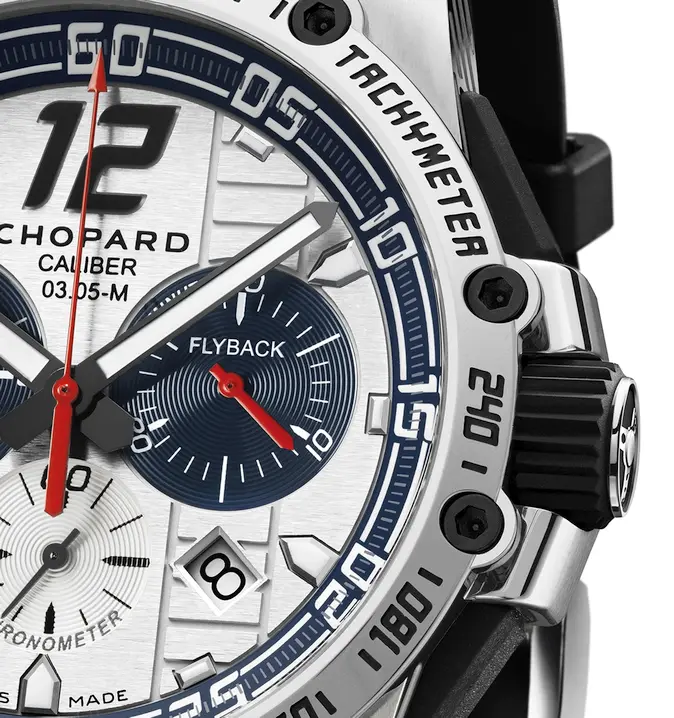 Chopard 24 Hours of Le Mans 2015 Superfast Chrono Jacky Ickx Edition (dial and bezel)