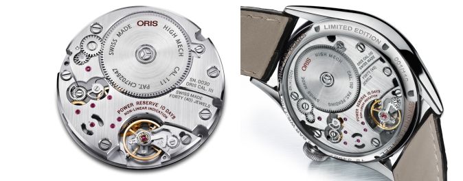 Oris Caliber 111 (left) and Caliber 110 (right)