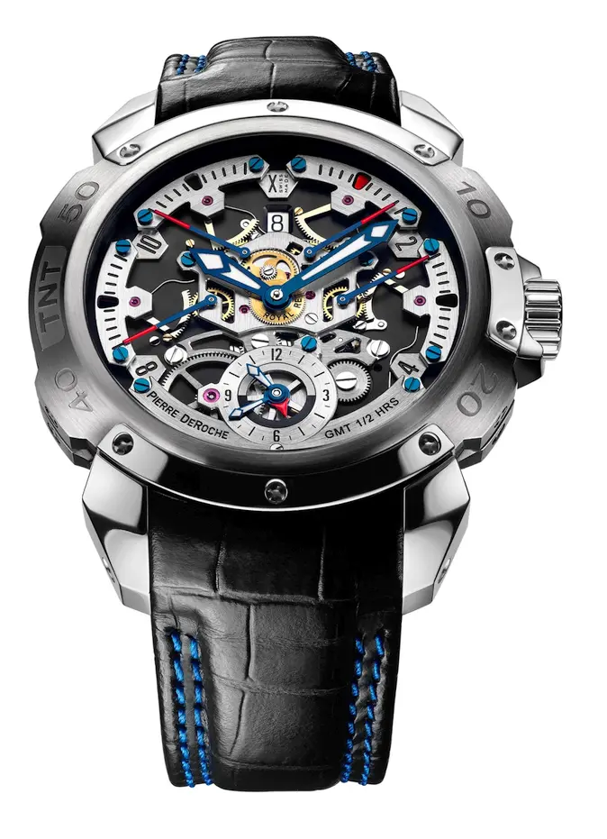 Pierre DeRoche TNT Royal Retro GMT 1/2 Hour (front)