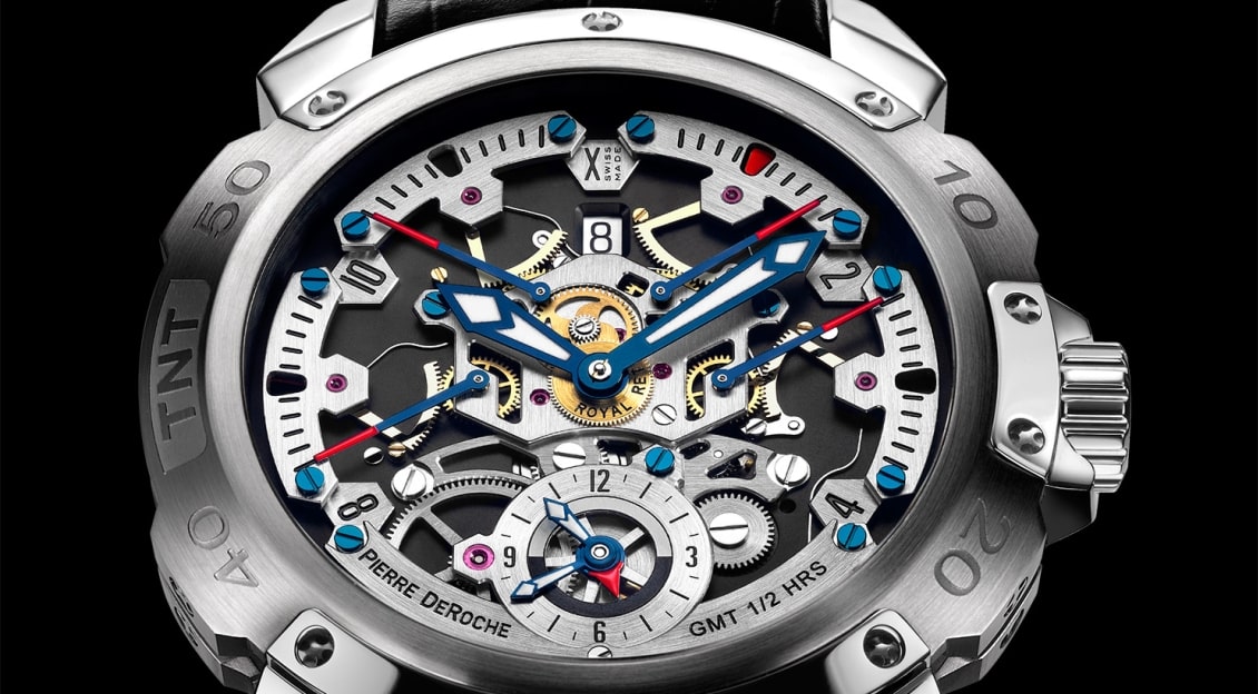 Pierre DeRoche TNT Royal Retro GMT 1/2 Hour (Ref. TNT10005ACTI0-005CR)