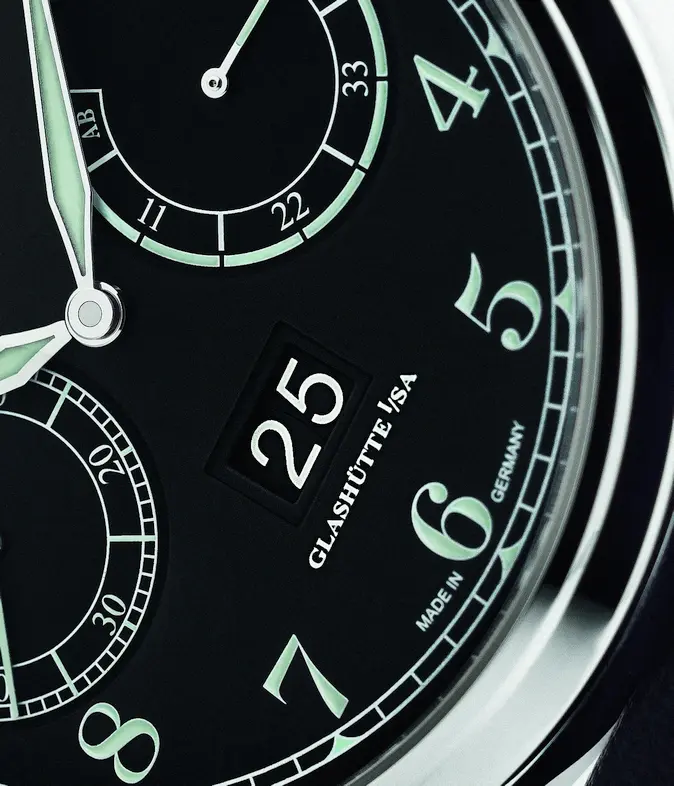 Glashutte Original Senator Observer (black dial, Panorama Date indicator)