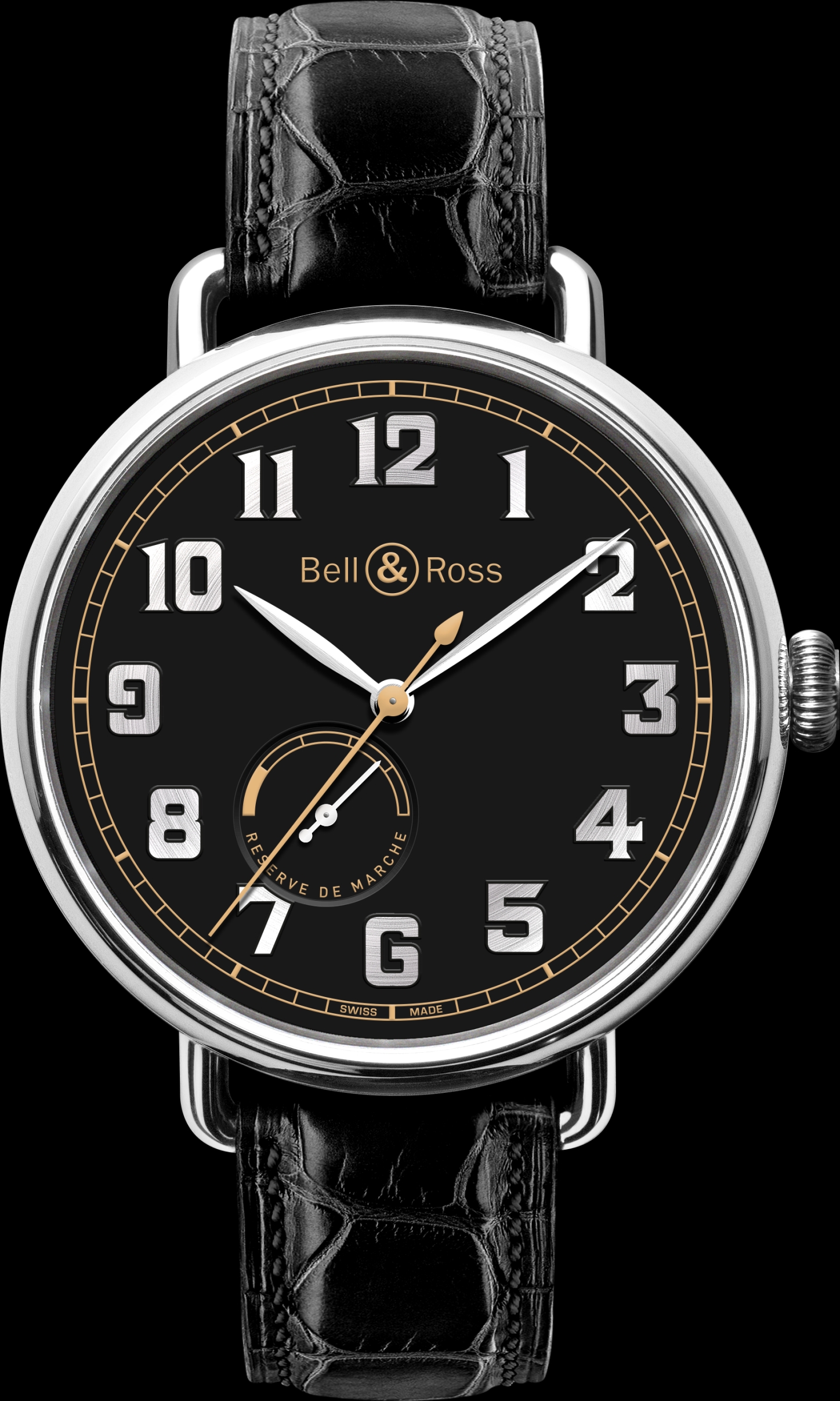 Bell & Ross WW1-97 Heritage Automatic (ref. BRWW197-HER-ST/SCR, front view)