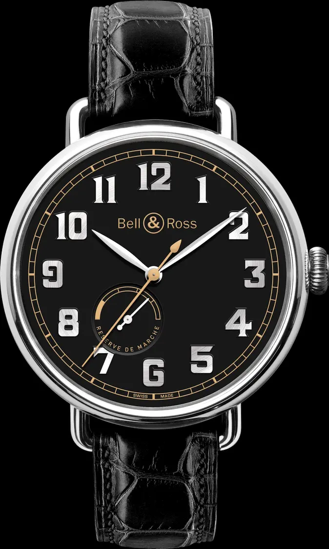 Bell & Ross WW1-97 Heritage (BRWW197-HER-ST/SCR, front view)