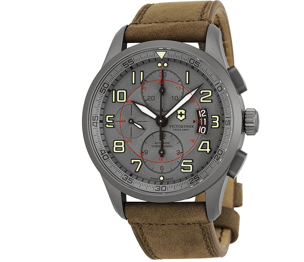 2013 Victorinox Swiss Army Airboss Chronograph in Titanium (front view)