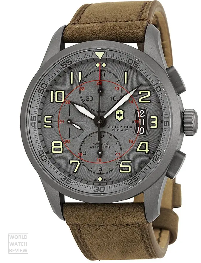 2013 Victorinox Swiss Army Airboss Chronograph in Titanium (front view)