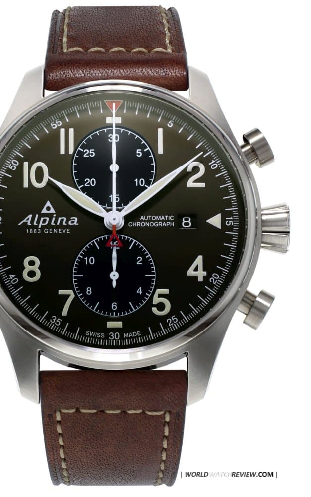 Alpina Startimer Pilot Chronograph (AL-725GR4S6 , military green)