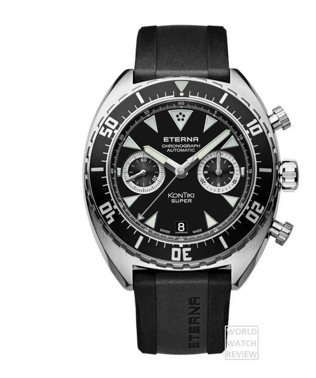 Eterna Super Kontiki Chronograph with black rubber strap