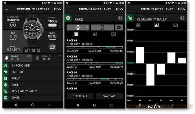 Breitling for Bentley Supersports B55 Connected in Titanium (smartphone app)