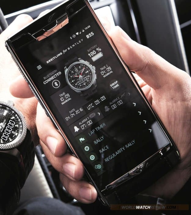 Breitling for Bentley Supersports B55 Connected in Titanium (smartphone app)