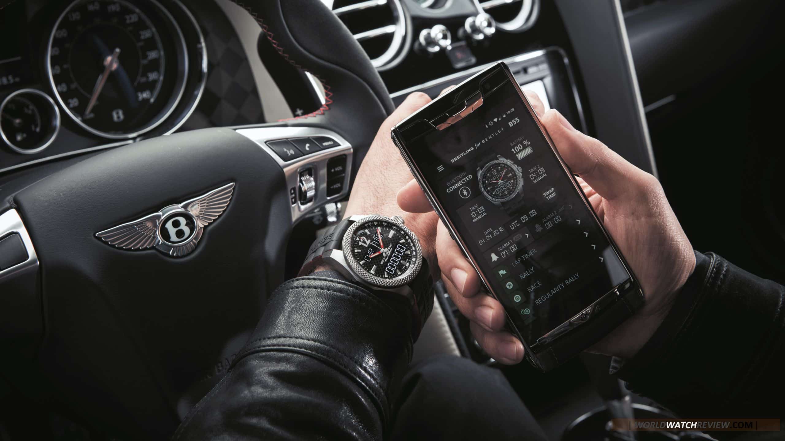Breitling for Bentley Supersports B55 Connected in Titanium (wrist shot)