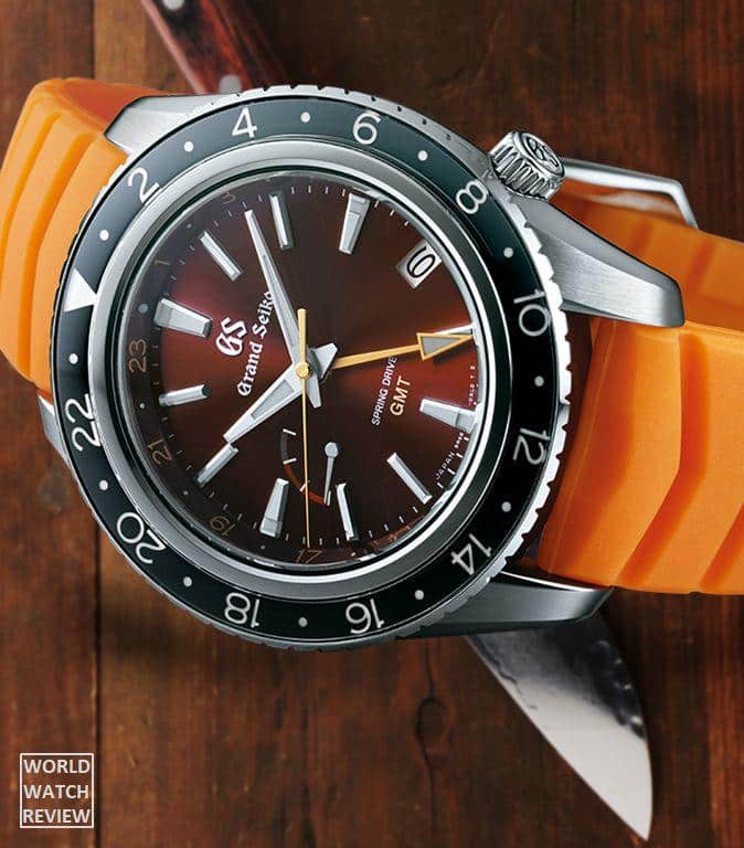 Grand Seiko Sport Collection Spring Drive GMT (Ref. SBGE245G, orange strap)