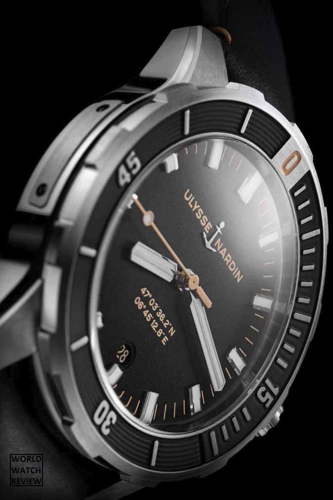 Ulysse Nardin Diver 42 Automatic Three-Hander (front view)
