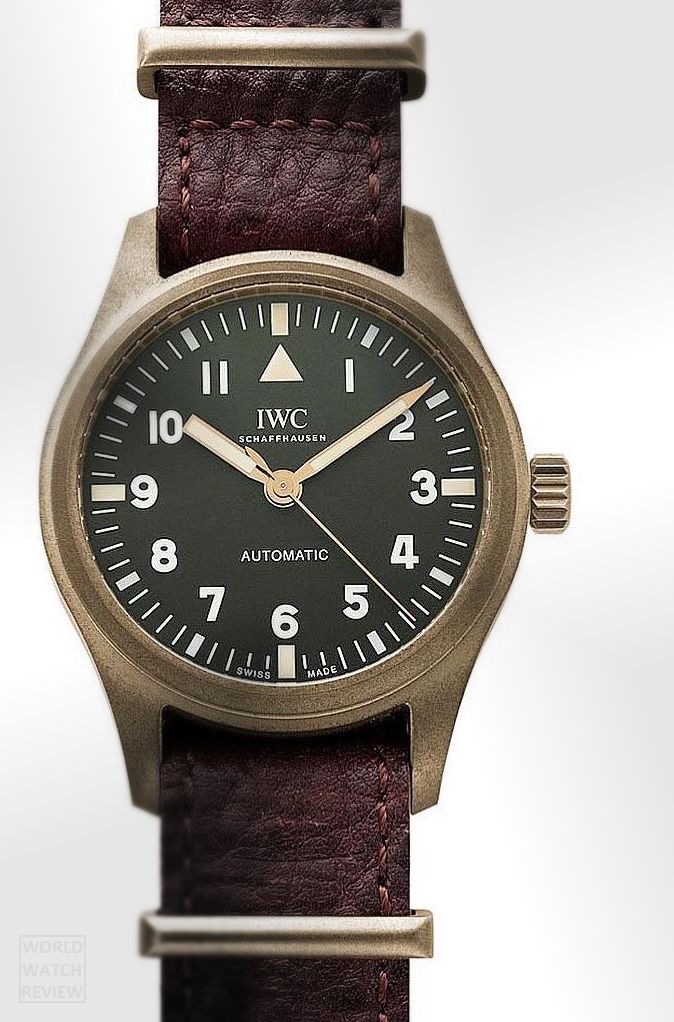 IWC Bronze Pilot 36mm Special Edition Automatic (strap by George Cleverley and green dial)