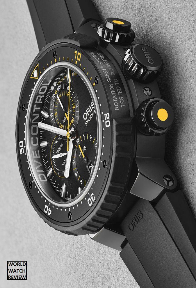 Oris ProDiver Dive Control Chronograph (ref. 01 774 7727 7784-Set, dial)