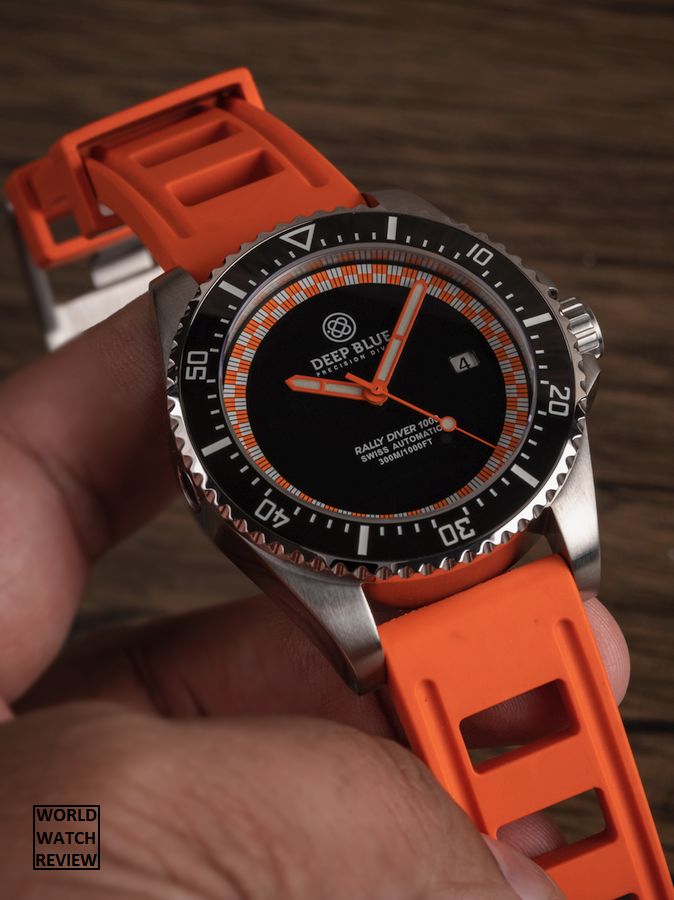 Deep Blue Rally Diver 1000 (orange silicon strap)